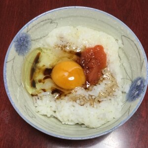 卵と明太子でダブル卵ご飯